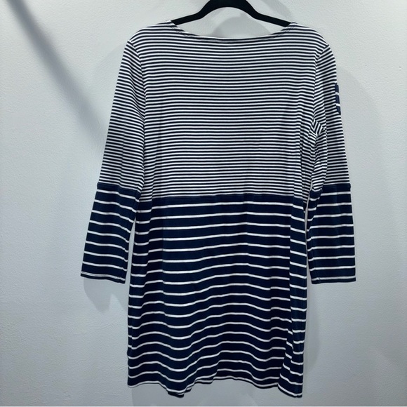 Vineyard Vines Navy White Stripe Cotton Nautical Dress Size Large - Picture 8 of 11